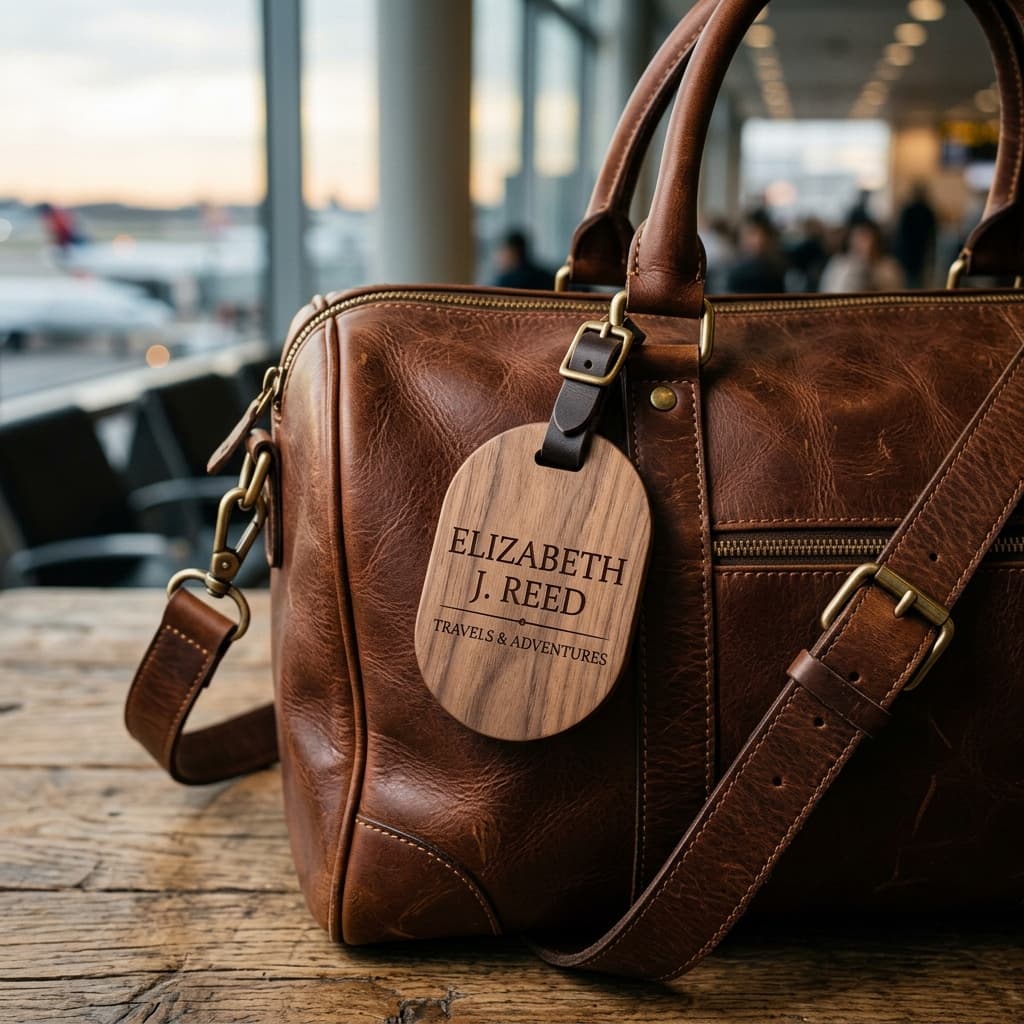 Personalized Brass Monogram Luggage Tag