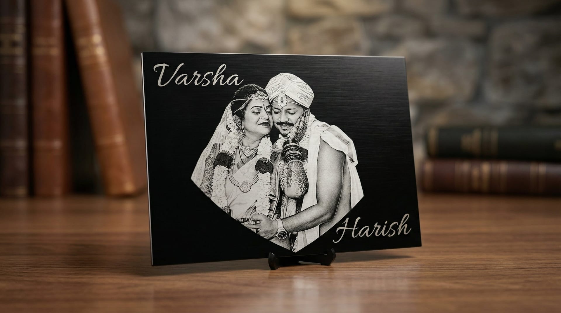 Personalized black metal portrait
