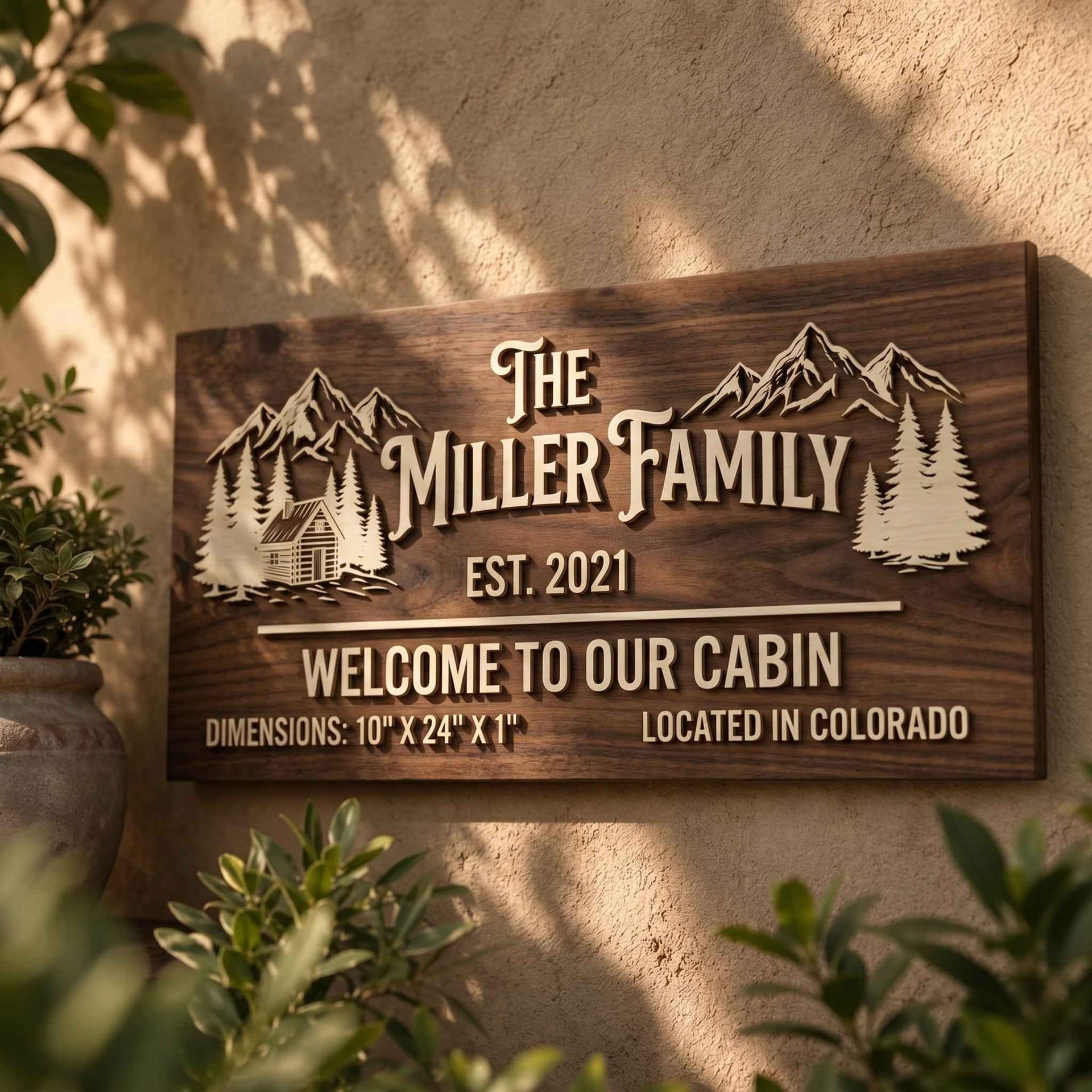 Heritage Custom Wood Sign - Carved 3D Architectural Sign Board