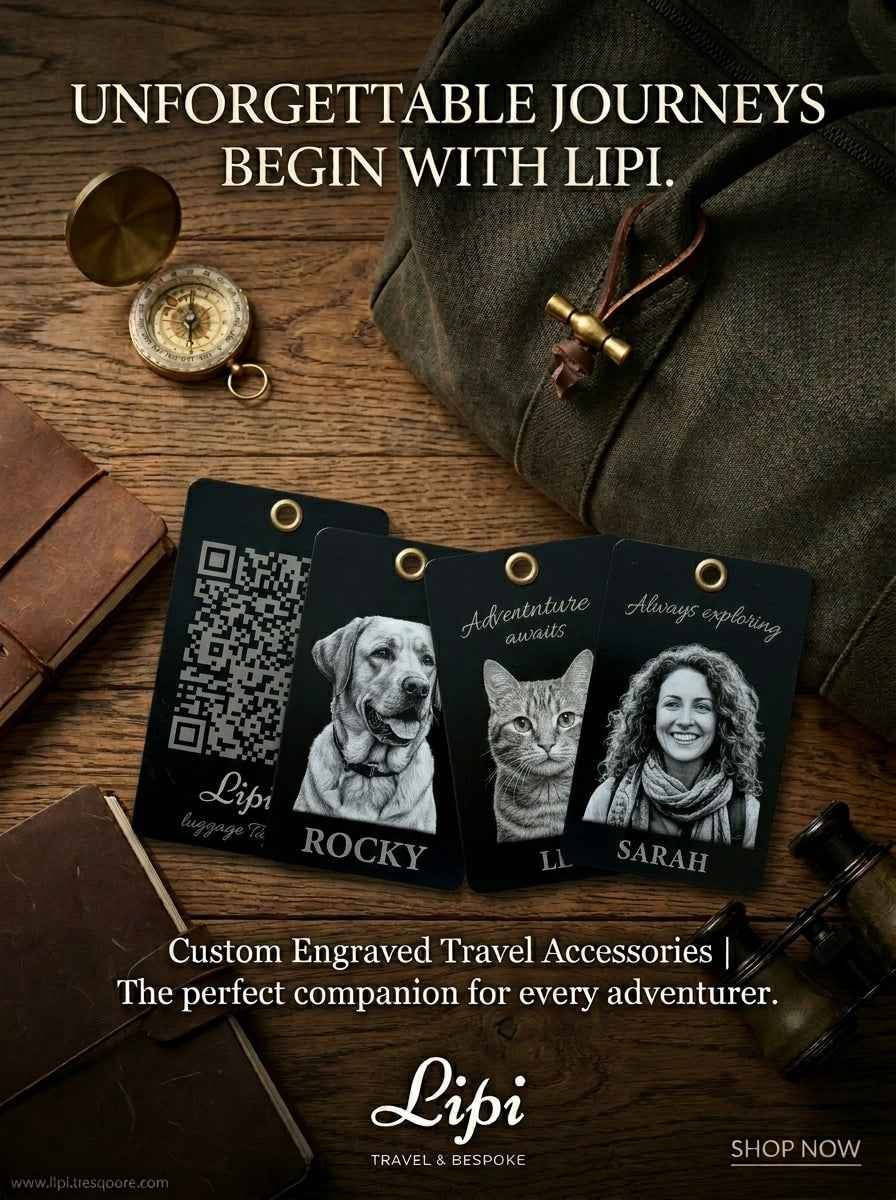 The Family Transit Set | 4-Piece Personalized Metal Bag Tags