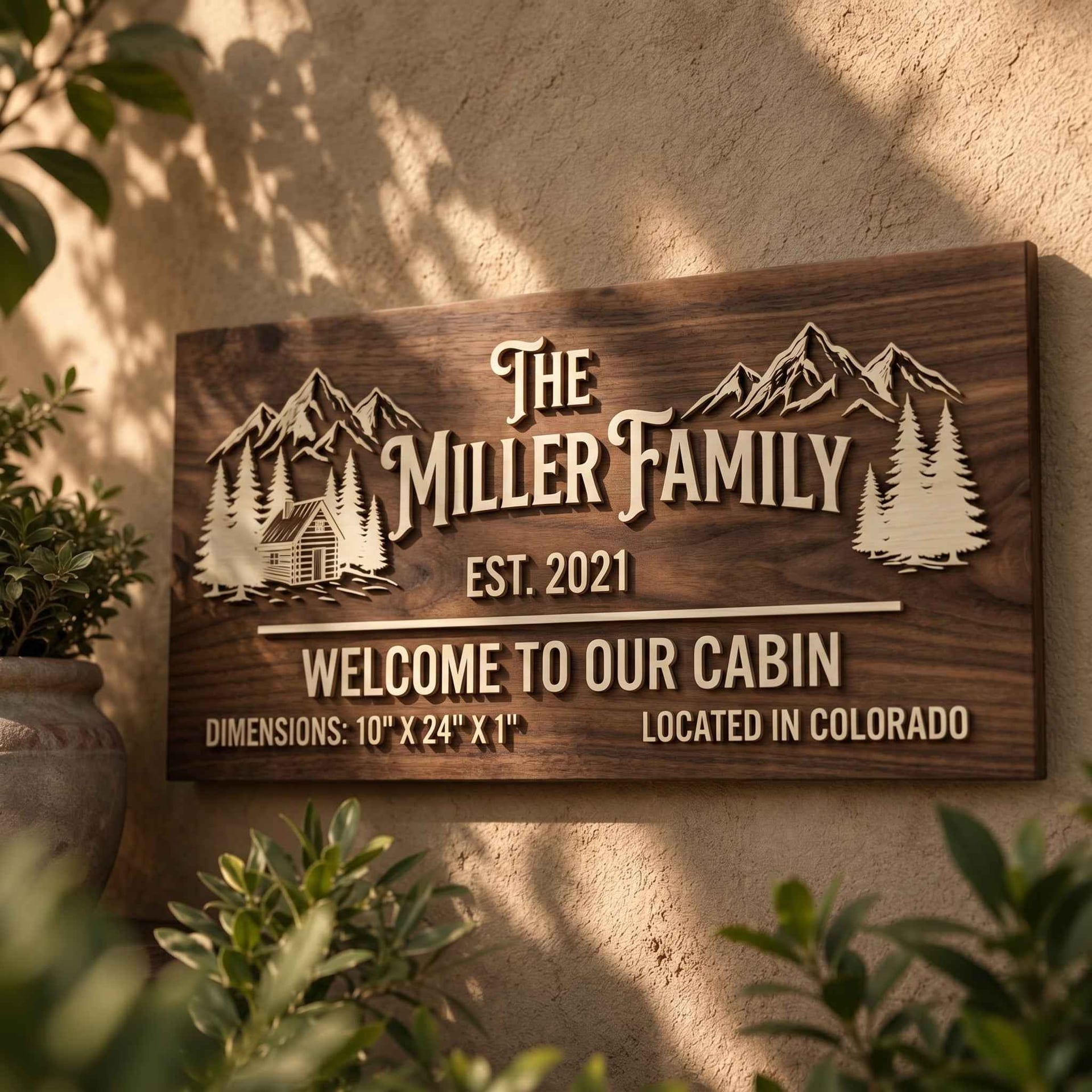 Heritage Custom Wood Sign - Carved 3D Architectural Sign Board