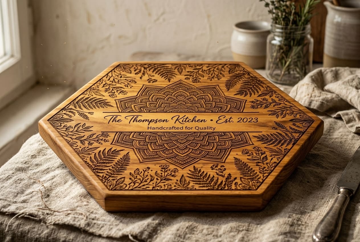 Lipi Online — Premium Laser-Engraved Teak Board, custom personalized gifts handcrafted in India