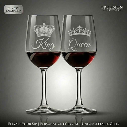 The Connoisseur Duet - Set of 2 Custom Laser-Etched Wine Glasses