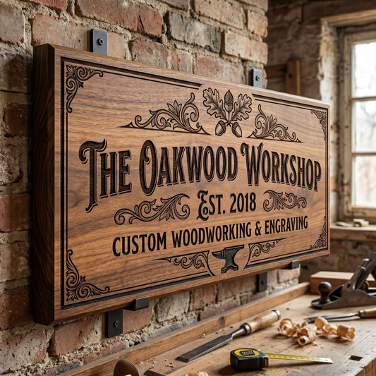 Heritage Custom Wood Sign - Solid 1-Inch Architectural Sign Board