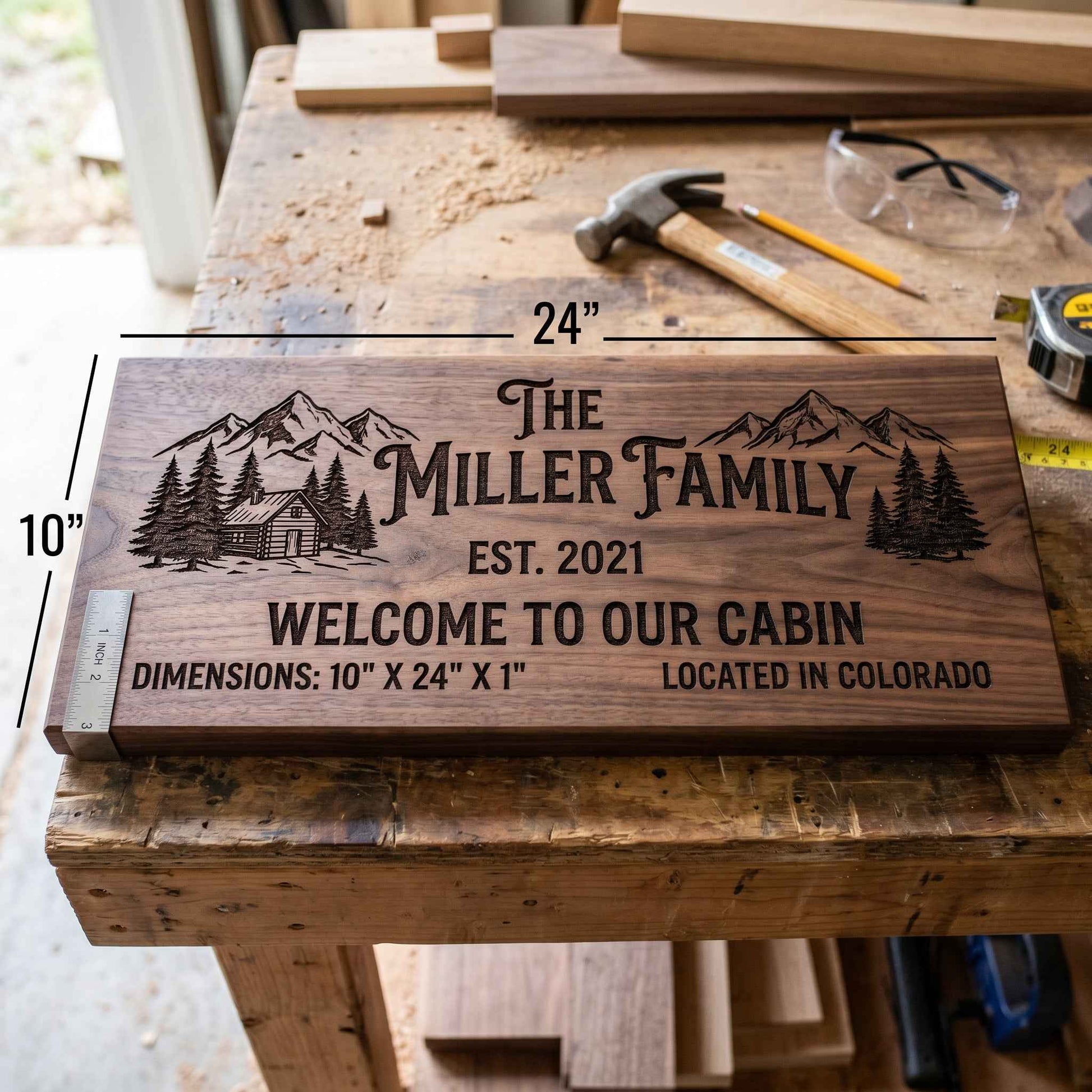 Heritage Custom Wood Sign - Solid 1-Inch Architectural Sign Board