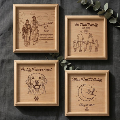 personalized wooden photo plaque